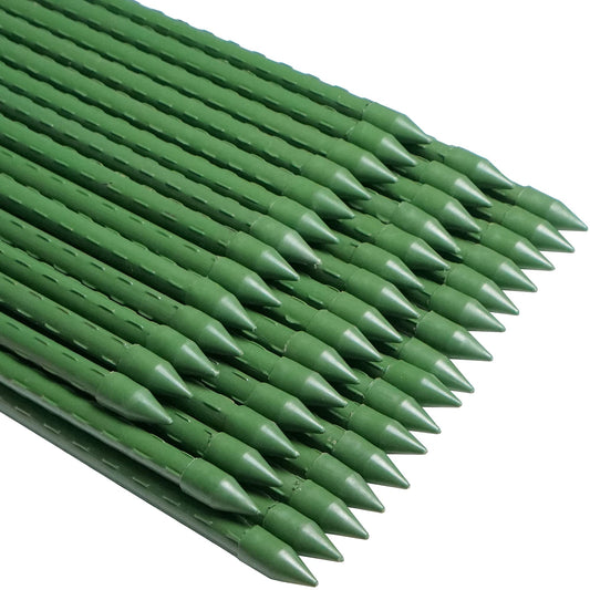 WAENLIR Garden Stakes 57 inch 4.8ft Sturdy Tomato Stakes, Plant Stakes for Outdoor Plants, Metal Plant Support Sticks for Gardening, Pack of 30