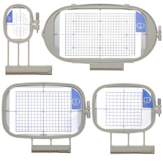 New brothread Embroidery Machine Hoop 4 in 1 Set (SA437+SA438+SA439+SA441) Compatible with Brother Innovis NQ3600D/3500D NQ1700E/1600E/1400E VE2200 4000D 1500D V7 V5 V3 BabyLock Ellegante/Aventura