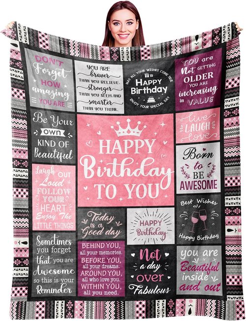 Ivivis Throw Blanket - Unique Birthday Gift for Women & Girls | 60" x 50" - Perfect for Celebrations