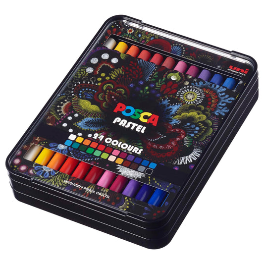 uni POSCA Wax Pastels, Assorted Set, 24 Pack