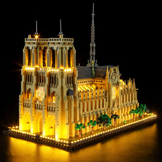 GEAMENT LED Light Kit Compatible with Lego Notre Dame de Paris - Lighting Set for Architecture 21061 (Model Set Not Included)