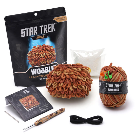 The Woobles Star Trek Crochet Kit for Beginners with Easy Peasy Yarn as seen on Shark Tank – Arts & Crafts Adult Knitting Kit with Step-by-Step Video Tutorials - Tribble