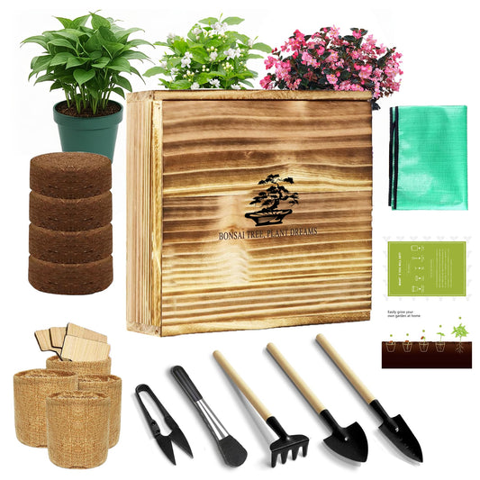 Bonsai Tree Growing Kit - All-in-One plant repotting mat Gardening Tools & User Manual, Unique Gift for Plant Lovers (Seeds Not Included)Gardening Gifts for Women Men Mom Father Birthday Thanksgiving