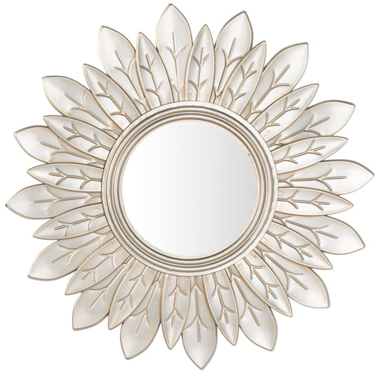 Safavieh Home Alba Champagne Flower Sunburst 30-inch Decorative Accent Mirror