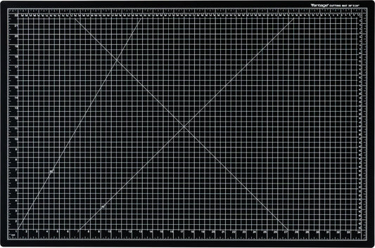Dahle Vantage 10673 Premium Self-Healing Cutting Mat, 24"x36", 1/2" Grid, 5 Layers for Max Healing, Perfect for Crafts & Sewing, Black