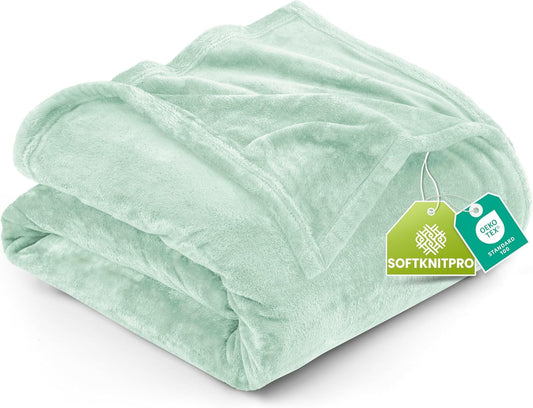 Utopia Bedding Fleece Blanket - Ultra Soft Mint Green Twin Size (60x80 Inches) | Cozy All-Season Microfiber Decor