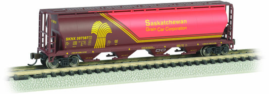 Bachmann Industries Inc. Canadian 4-Bay Cylindrical Grain Hopper Saskatchewan - Wheat Herald - N Scale