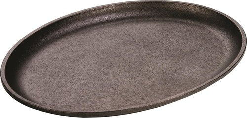 Lodge Cast Iron Griddle - Durable Oval Design, 13.375" x 10", Perfect for Cooking | Black Finish