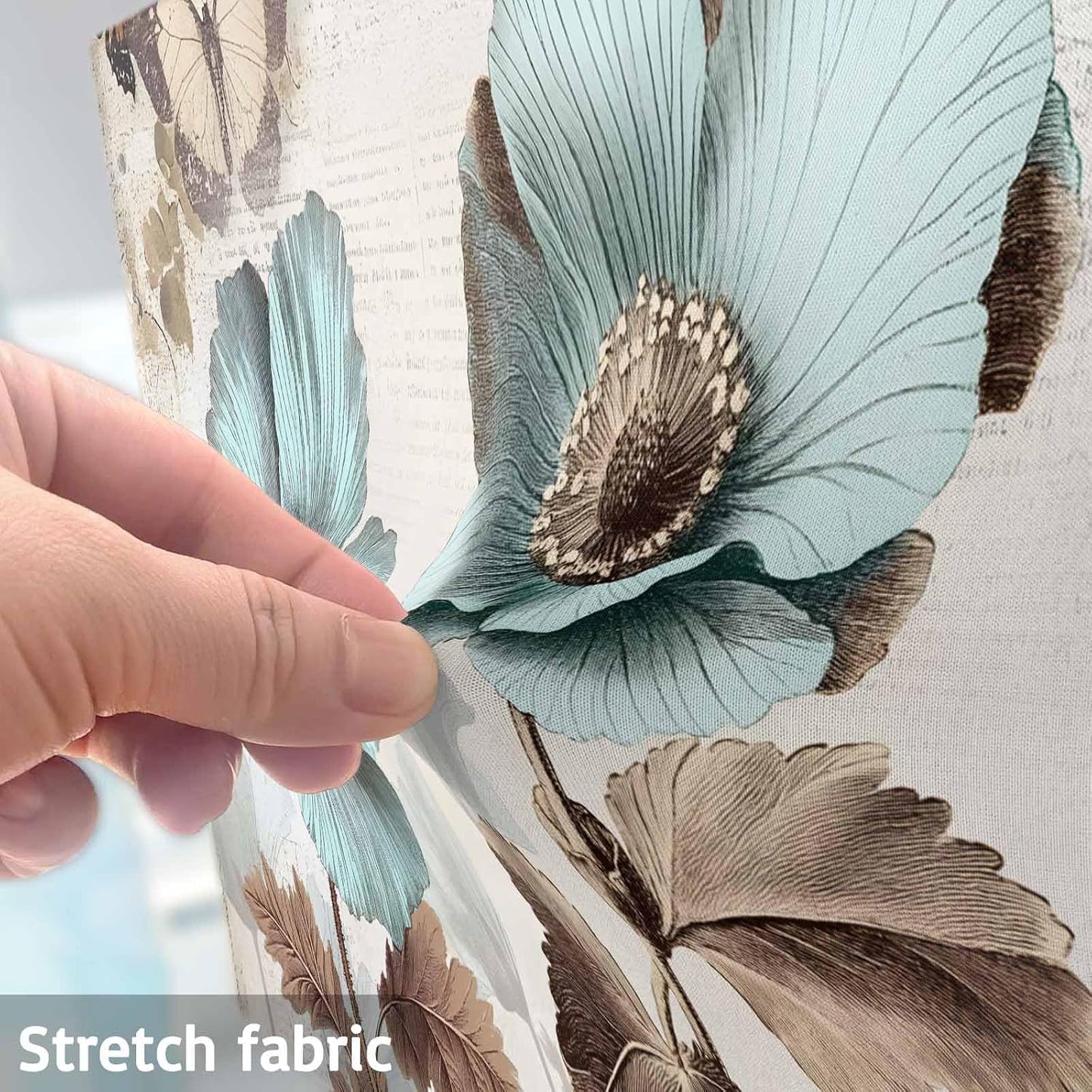 Singingin 32 Inch, Victorian Style Broccoli Butterfly TV Dust Cover Blue Flowers Plant Computer Monitor Cover Dustproof