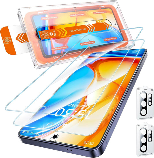 2+2 Pack S26 6.9'' 9H+ [12 DIMONCOAT for Samsung Galaxy Ultra Screen Protector with Camera Lens Protector, [TOP HD