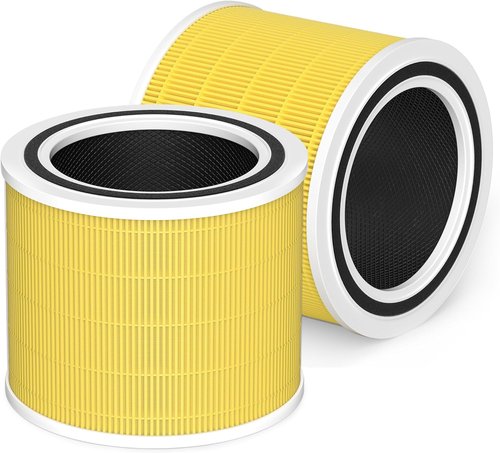 LEVOIT Core 200S Pet Care Replacement Filter - 3-in-1 Grade Main Filter, Yellow | 2 Pack