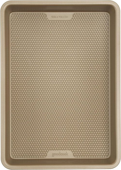 GoodCook BestBake Nonstick Bronze Baking Pan - 9" x 13" Oblong, Scratch-Resistant Carbon Steel, Durable Bakeware for Easy Cleanup