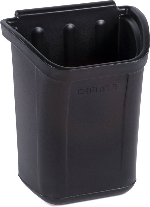 Carlisle FoodService Products CC11TH03 Trash Bin for Bussing Cart, 7 gal Capacity, 22" Height, 18" Width, 12.25" Length, Polyethylene (PE), Black