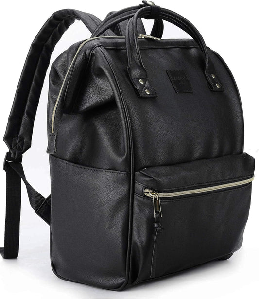 Backpack 15.6-16 Inch Backpack 16 Kah&Kee Leather Laptop for Women, Professional Work Bag, Water-Resistant Vegan