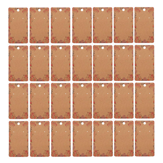 Beavorty Earring Display Cards 3.8X2.3 Inch Paper Jewelry Holder for Earrings Packaging 100Pcs Hanging Cardboard Earring Holders for Selling and Display