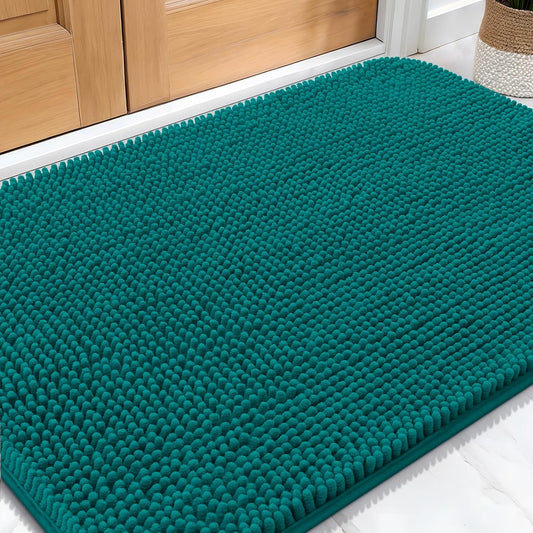 OLANLY Dog Door Mat - Absorbent Non-Slip Washable Doormat for Muddy Paws | 32x20, Lake Blue