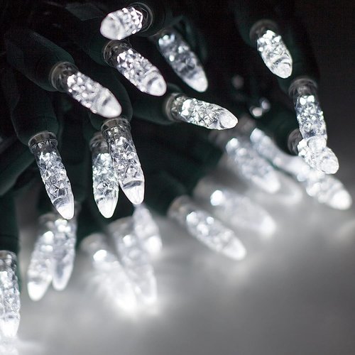 Cool White LED Christmas Lights by M5 - 24 Ft, 70 Count, Indoor/Outdoor, Commercial Grade Mini String