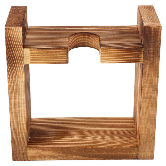 BESPORTBLE Wooden Frame Hydroponic Vase with Bulb Glass for Desktop Propagation Station, Heart-Shaped Terrarium Planter for Home Office Plant Display