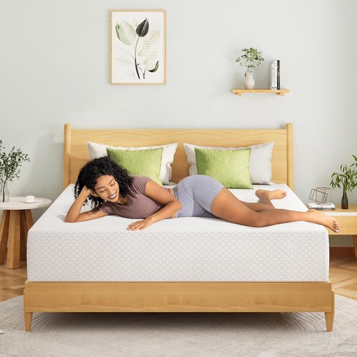 EGOHOME 8-Inch Queen Memory Foam Mattress - Cooling Green Tea Gel for Pressure Relief | CertiPUR-US Certified, 80''L x 60''W