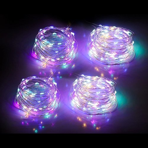 Mandiq Fairy Lights - 10ft Battery Operated String Lights with 30 LEDs | Multicolor Silver Wire for Festive Decor