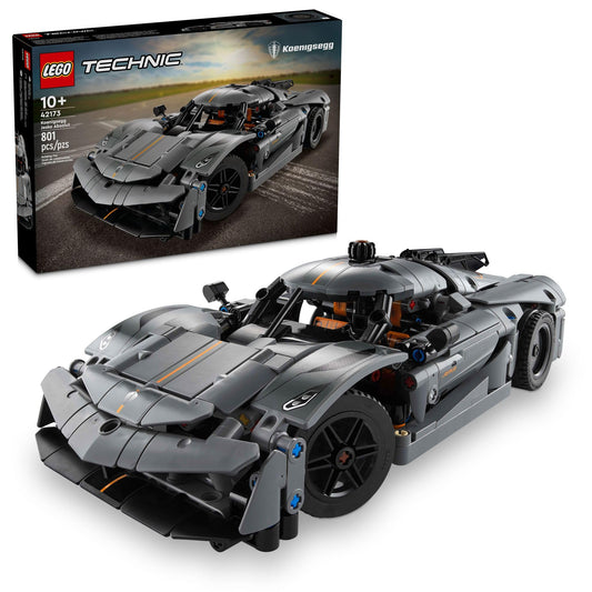 LEGO Technic Koenigsegg Jesko Absolut Grey Hypercar, Sports Car Building Set for Boys and Girls, Vehicle Racing for Kids, Buildable Model Kit, Sport Car Toy, Motor Enthusiasts’ Gift, 42173