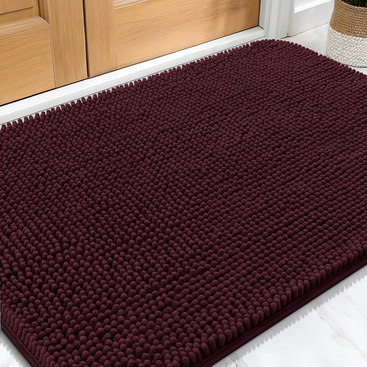 OLANLY Dog Door Mat - Absorbent Non-Slip Washable Doormat for Muddy Paws | 30x20 Inches, Russet Color