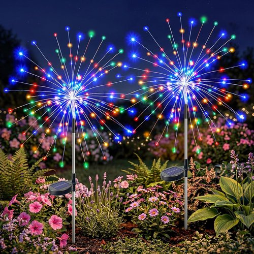 Btfarm Solar Garden Lights - 120 LED Waterproof Twinkle Fairy Lights | 8 Modes for Outdoor Decor, Multicolor