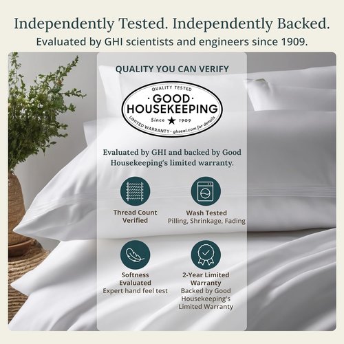 California Design Den King Size White Pillowcase Set - Luxuriously Soft 600 Thread Count, 100% Cotton, Set of 2