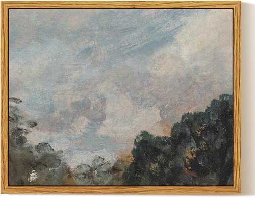 InSimSea Framed Canvas Wall Art - Vintage Landscape Painting for Rustic Home Decor | 10x8in, Earthy Tones