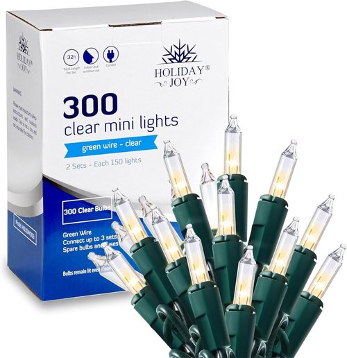 Holiday Joy | 300 Count Warm White Christmas Lights - 64FT Indoor/Outdoor String Lights for Festive Decor