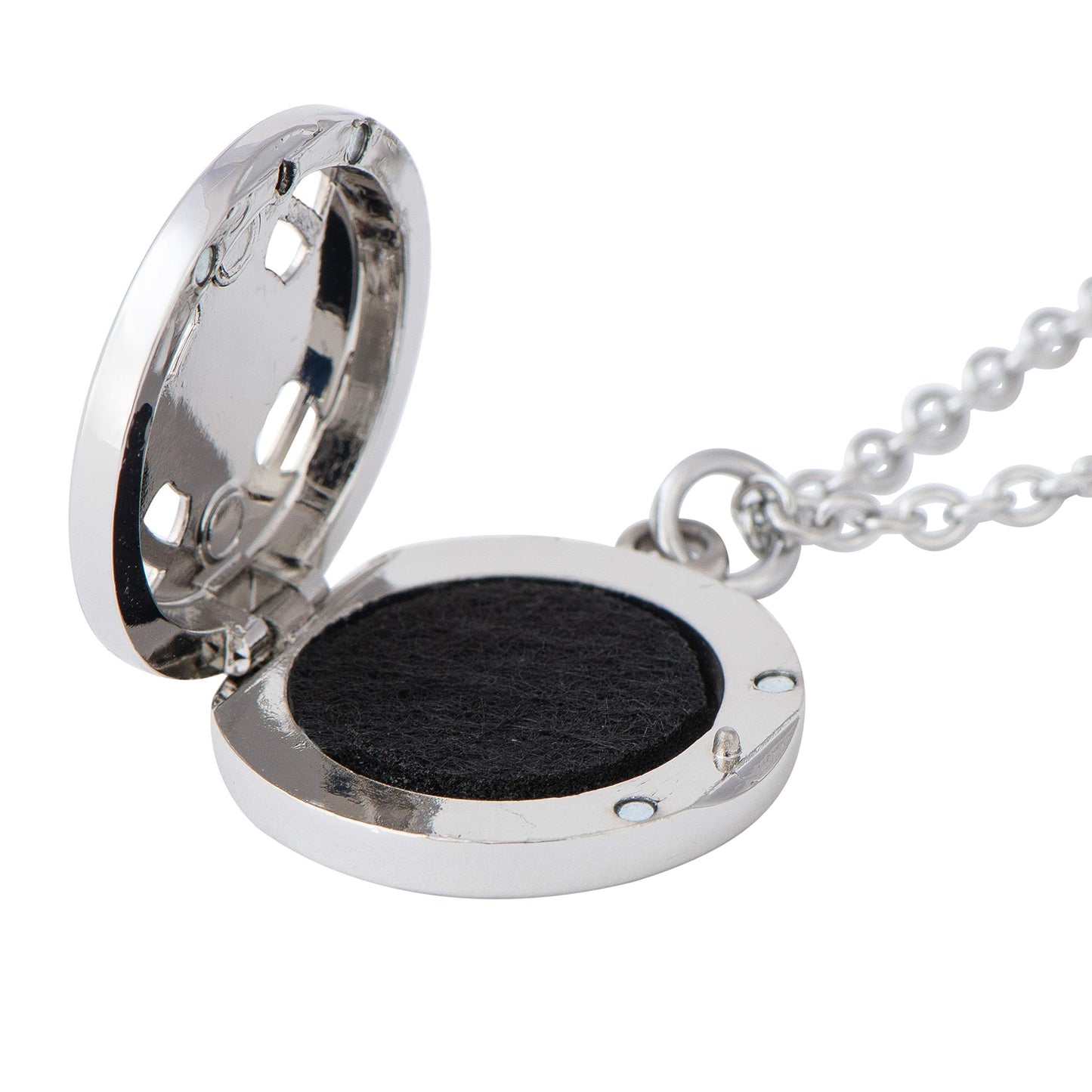 Wild Essentials Celtic Cross Essential Oil Diffuser Nickel Free Alloy Locket Pendant with 24 inch Chain, 6 Refill Pads, Customizable Color Changing Perfume Jewelry for Aromatherapy
