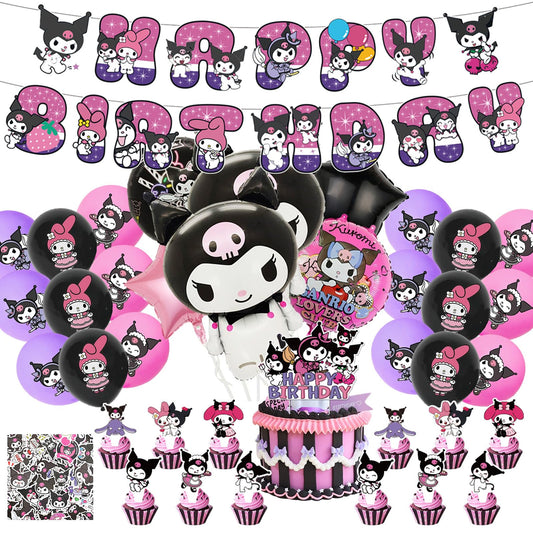 Birthday Party Decorations Set – Balloons, Banner, Cake Toppers, Foil Balloons & Stickers, Complete Party Supplies Kit for Birthday Celebration