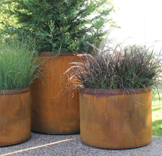 Bentintoshape Round Cor-Ten Planters