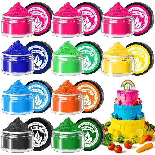 Natural Food Coloring Powder - 10 Plant-Based Colors | Dye-Free & No Artificial Additives