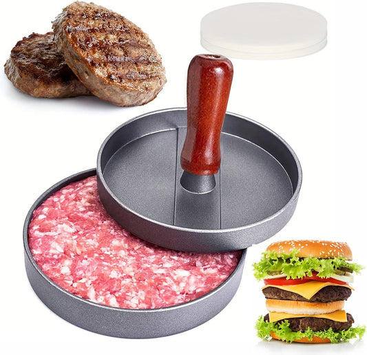 Skiennix Hamburger Press Patty Maker - 100% Free Patty Papers | Dishwasher Safe & BPA Free Kitchen Gadget