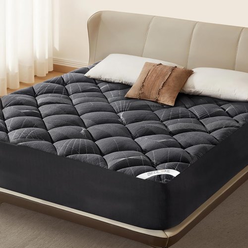 BEDLORE Queen Mattress Topper - Soft Bamboo Viscose Pillow Top for Back Pain Relief | Fits 6-18 Inch Mattresses