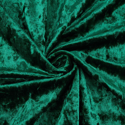 BENECREAT 63x39inch Green Crushed Velvet Fabric, Soft Velvety Fabric, Wrinkle Resistant Velvet Upholstery Fabric for Sewing Apparel, Upholstery, Decoration