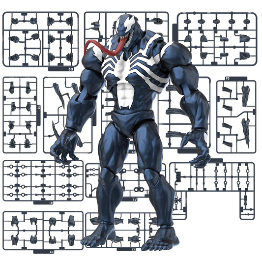 BLOKEES Champion Class - Marvel Rivals - Venom Action Figure - 185 Pieces Model Kit - 6 Inch - 90 Points of Articulation - Assembly Required - No Tools - No Cutting - No Glue - No Paint - Age 14+