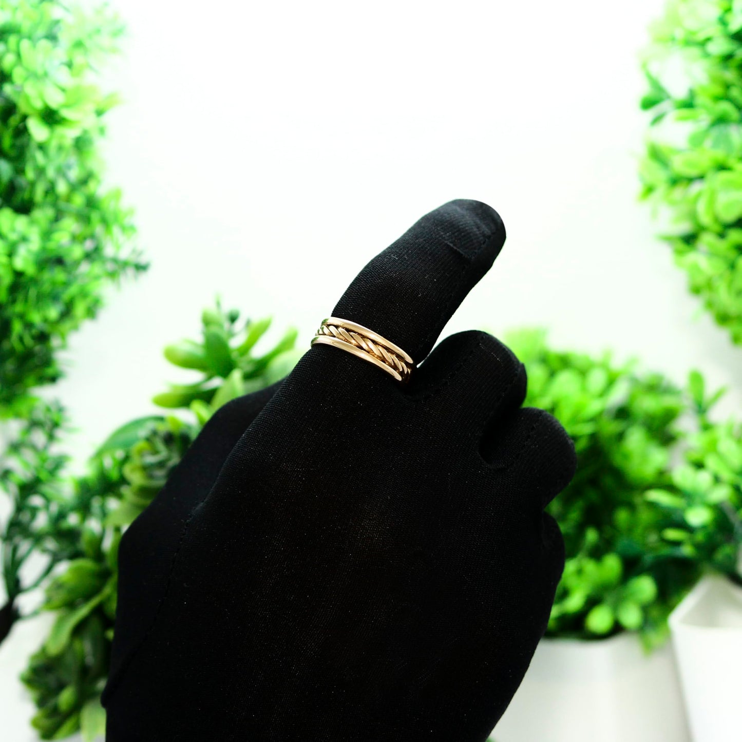 Krishnaa Jewels Pure Copper Classic HandCrafted Band Ring Gift Jewelry for Men and Women (11.5)