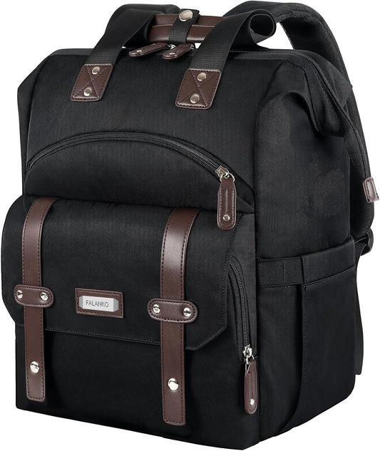 Backpack 15.6 Inch Backpack FALANKO Laptop For Women, Work Doctor Teacher Nurse Wide Open College Laptops Purse