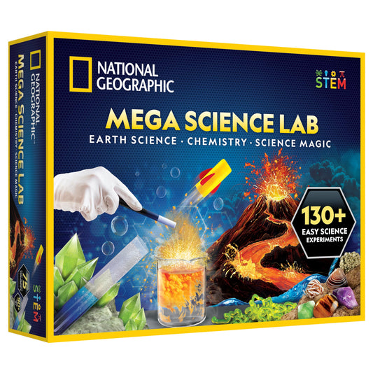 National Geographic Mega Science Lab - Kit for Kids with 75 Easy Experiments, Featuring Earth Science, Chemistry Set, and Magic STEM Projects for Boys and Girls (Amazon Exclusive)