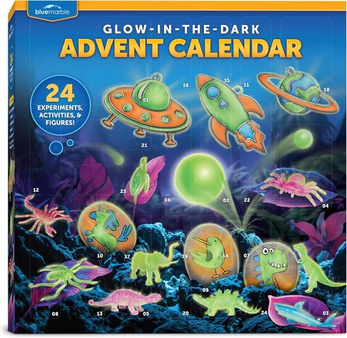 Blue Marble Glow In The Dark Advent Calendar - 24 Science Activities & Experiments | Fun Educational Countdown for Kids