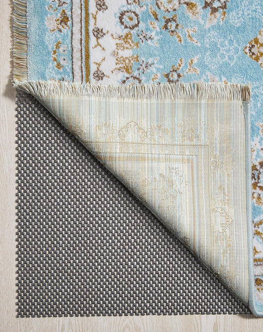 Veken Rug Pad Gripper - Non-Slip Dark Grey for Hardwood & Tile Floors | 9x12 Ft Thick Anti-Skid Mat