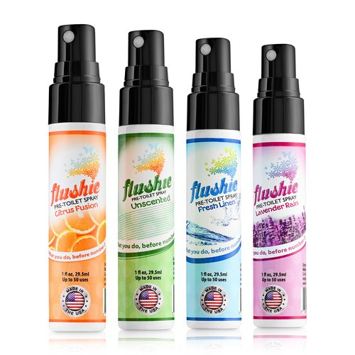 Flushie Pre-Toilet Sprays for Poop Travel Size Toiletries Bathroom Spray for Poop Spray for Toilet Deodorizer Traveling Essentials Poop deodorizer Poop Odor eliminator