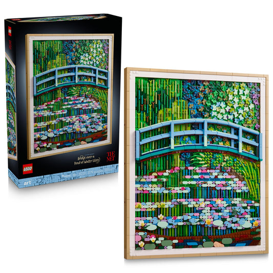 LEGO Art Claude Monet – Bridge Over a Pond of Water Lilies - Building Sets for Adults, Ages 18+ - Wall Decor for Living Room or Home Office - Gift for Women & Men - 31220