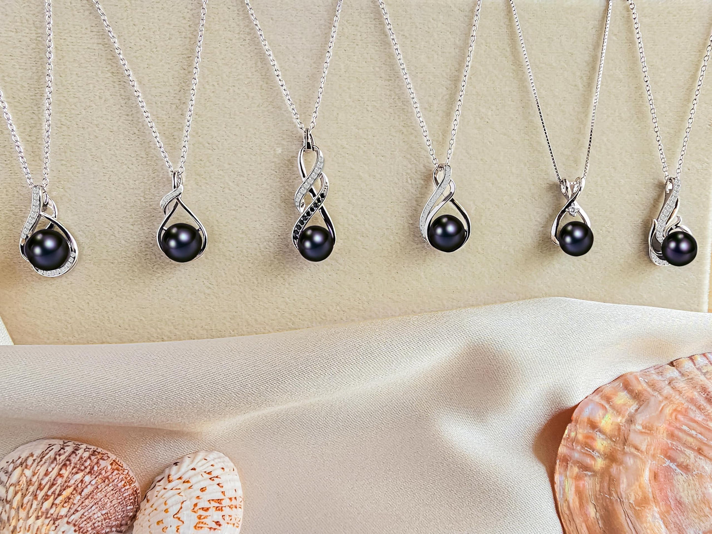 PEARLURA AAA+ 9mm Natural Black pearl necklace for women - Real pearls necklace - Wedding anniversary's gift for wife - ( 925 sterling Silver) cultured necklaces for women - black pearls necklace - gift for wife - pearl pendant