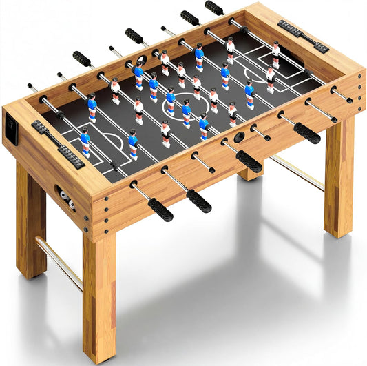 SereneLife 48-Inch Competition Foosball Table - Adjustable Height Arcade Soccer Game for Home | Includes 2 Balls & Cup Holders