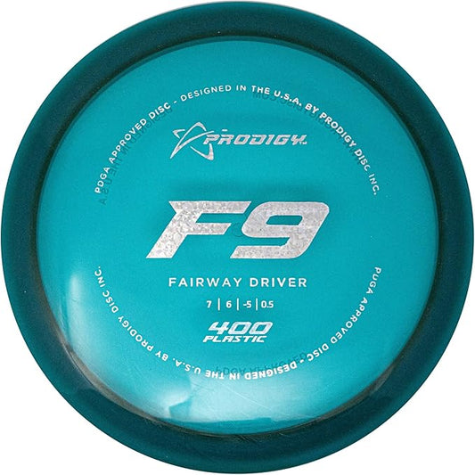Prodigy Disc 400 F9 Disc Golf Disc - Understable Fairway Driver Disc Golf Disc for Beginners, Extremely Durable Golf Disc Golf Driver, 170-176g, Colors May Vary