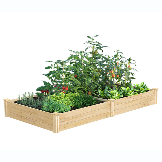 Greenes Fence Premium Cedar Raised Garden Bed, 4' x 8' x 10.5" (3/4" Thick) - Made in USA with North American Cedar