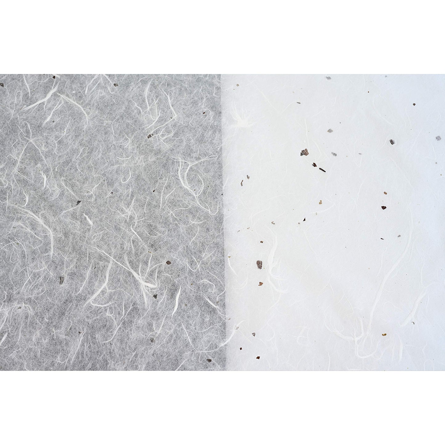Korean Mulberry Paper HanJi Natural Fiber Texture Gift Wrapping Packaging Decorative Wallpaper UnYong-Ji Roll White with Mulberry bark Spots 54Cm x 20m (21.3 x 787.4 Inches)